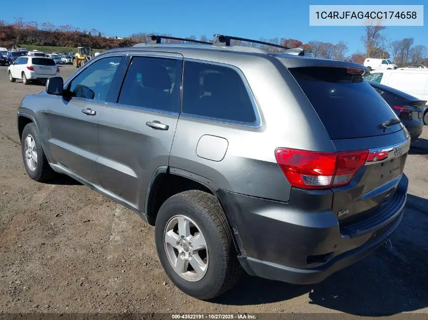 1C4RJFAG4CC174658 2012 Jeep Grand Cherokee Laredo