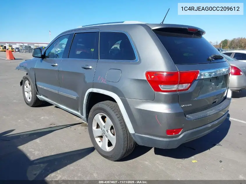 1C4RJEAG0CC209612 2012 Jeep Grand Cherokee Laredo