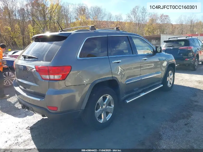 1C4RJFCT0CC160301 2012 Jeep Grand Cherokee Overland