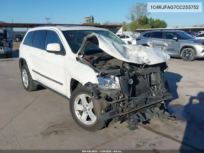 1C4RJFAG7CC255752 2012 Jeep Grand Cherokee Laredo