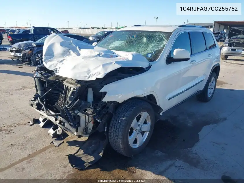 1C4RJFAG7CC255752 2012 Jeep Grand Cherokee Laredo