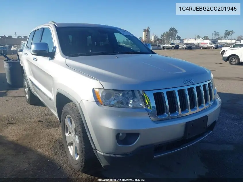 1C4RJEBG2CC201946 2012 Jeep Grand Cherokee Limited
