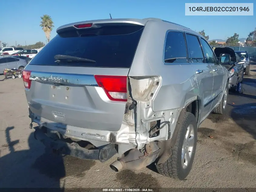 1C4RJEBG2CC201946 2012 Jeep Grand Cherokee Limited