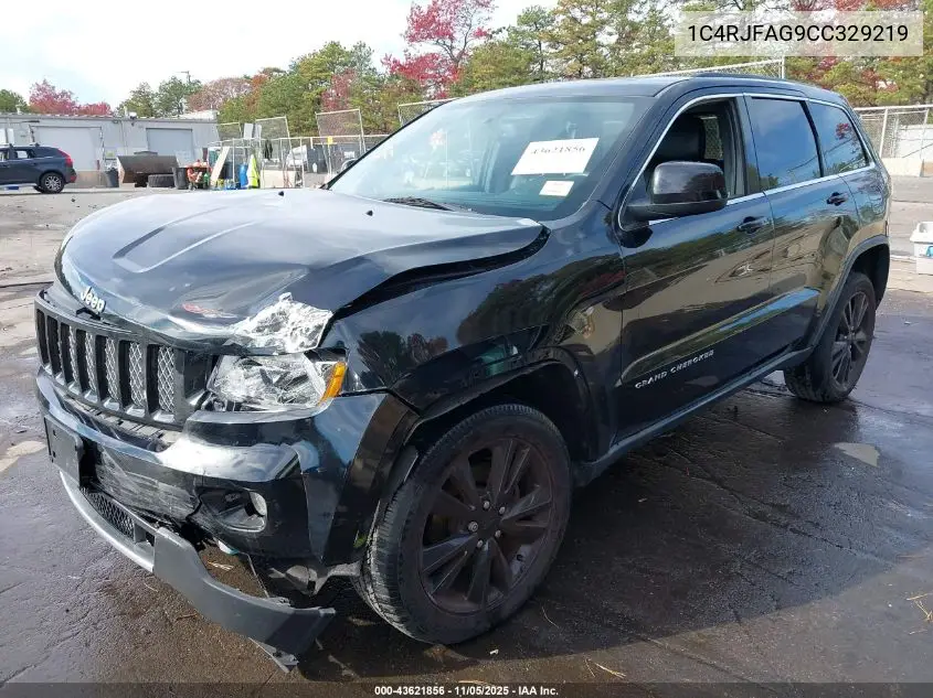 1C4RJFAG9CC329219 2012 Jeep Grand Cherokee Laredo