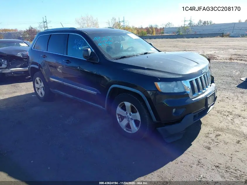 1C4RJFAG3CC208170 2012 Jeep Grand Cherokee Laredo