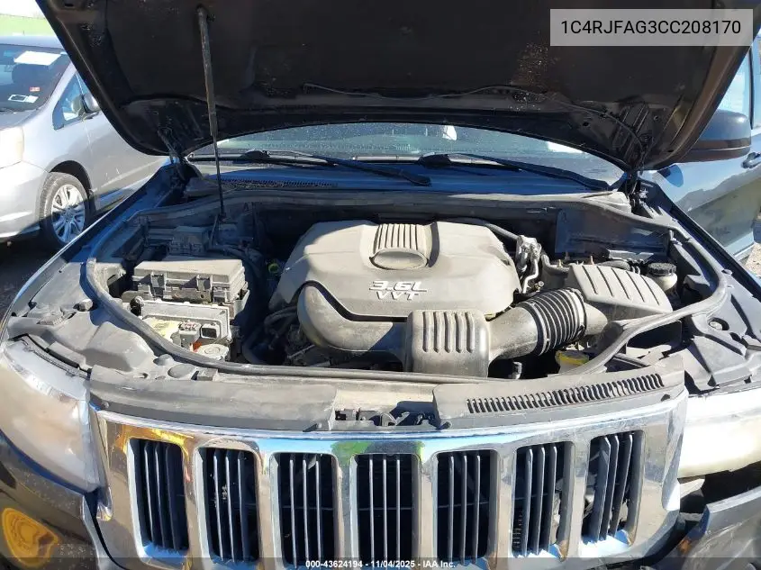 1C4RJFAG3CC208170 2012 Jeep Grand Cherokee Laredo