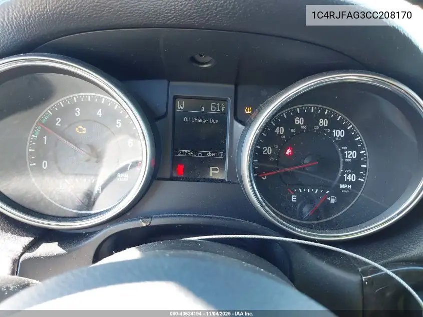 1C4RJFAG3CC208170 2012 Jeep Grand Cherokee Laredo