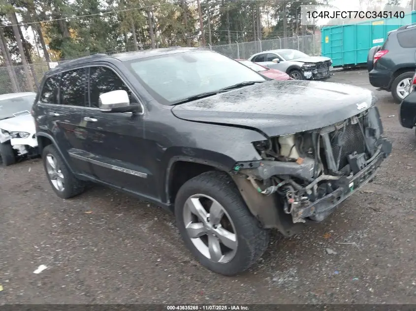1C4RJFCT7CC345140 2012 Jeep Grand Cherokee Overland