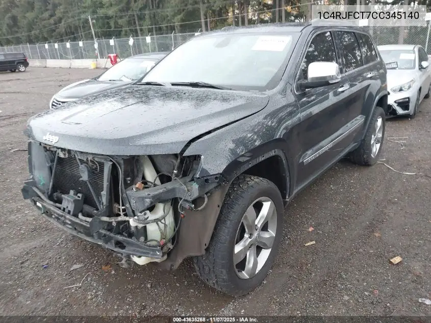 1C4RJFCT7CC345140 2012 Jeep Grand Cherokee Overland
