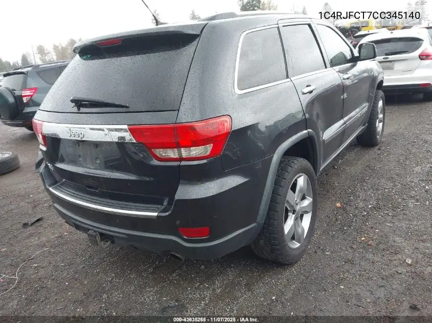 1C4RJFCT7CC345140 2012 Jeep Grand Cherokee Overland