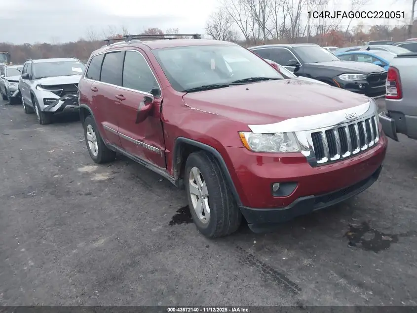 1C4RJFAG0CC220051 2012 Jeep Grand Cherokee Laredo