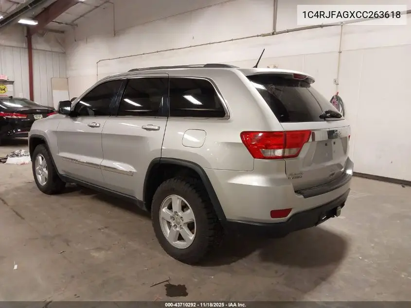1C4RJFAGXCC263618 2012 Jeep Grand Cherokee Laredo