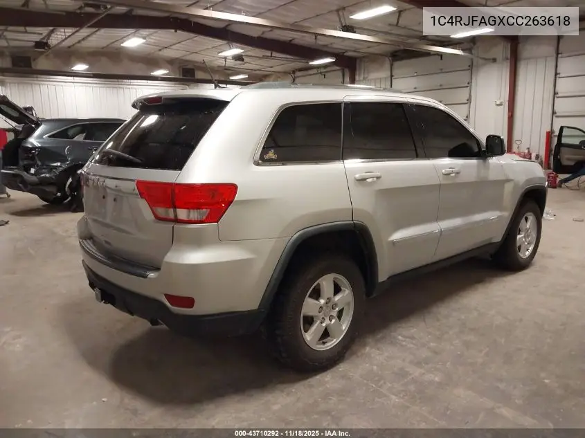 1C4RJFAGXCC263618 2012 Jeep Grand Cherokee Laredo