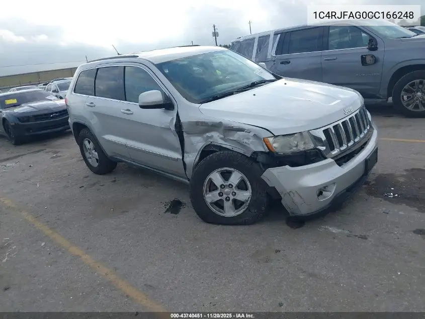 1C4RJFAG0CC166248 2012 Jeep Grand Cherokee Laredo