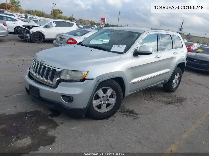 1C4RJFAG0CC166248 2012 Jeep Grand Cherokee Laredo