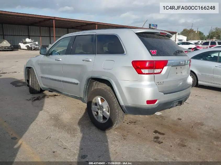 1C4RJFAG0CC166248 2012 Jeep Grand Cherokee Laredo