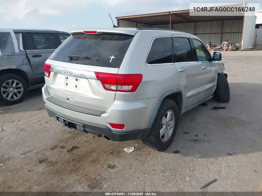 1C4RJFAG0CC166248 2012 Jeep Grand Cherokee Laredo