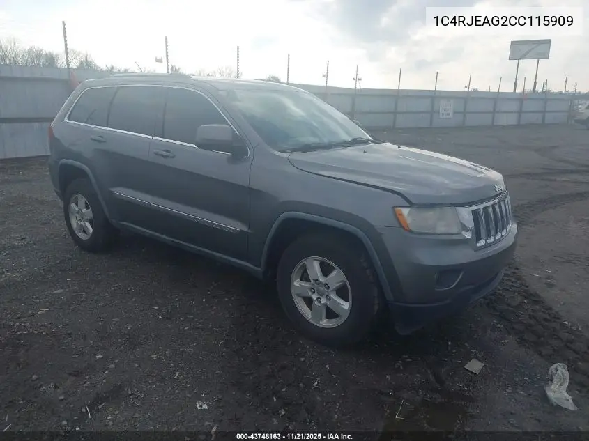 1C4RJEAG2CC115909 2012 Jeep Grand Cherokee Laredo