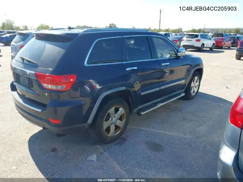 1C4RJEBG4CC205903 2012 Jeep Grand Cherokee Limited