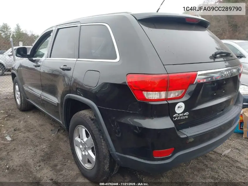 1C4RJFAG9CC289790 2012 Jeep Grand Cherokee Laredo
