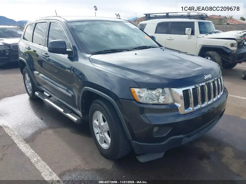 1C4RJEAG8CC209678 2012 Jeep Grand Cherokee Laredo