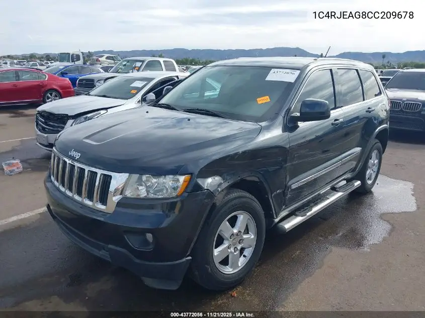 1C4RJEAG8CC209678 2012 Jeep Grand Cherokee Laredo