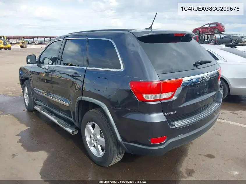 1C4RJEAG8CC209678 2012 Jeep Grand Cherokee Laredo