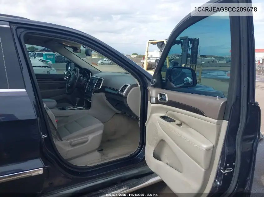 1C4RJEAG8CC209678 2012 Jeep Grand Cherokee Laredo