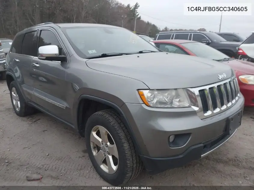 1C4RJFBG5CC340605 2012 Jeep Grand Cherokee Limited