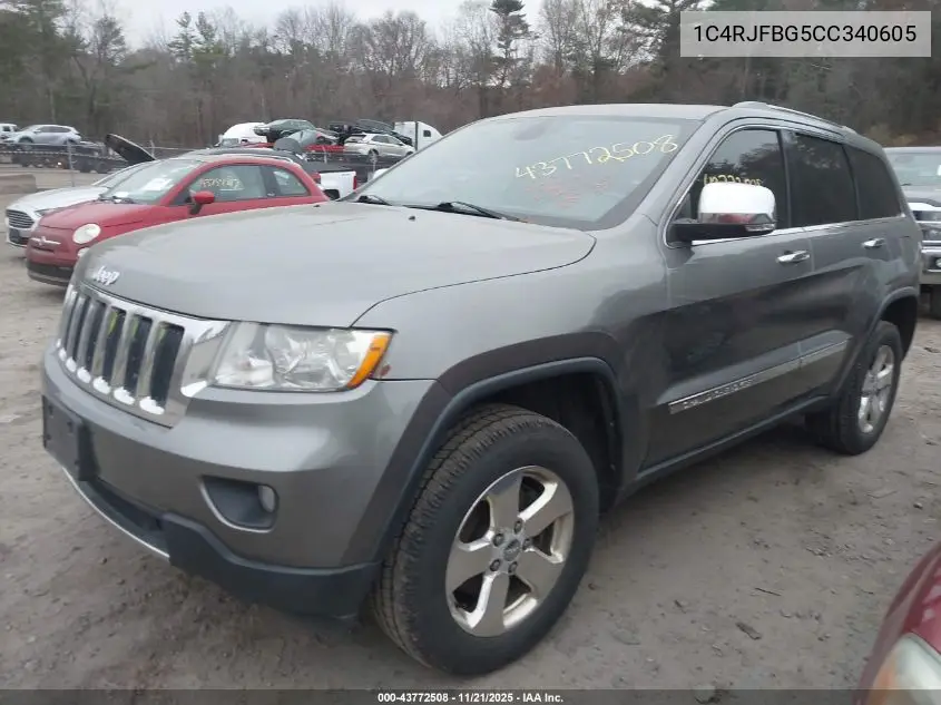 1C4RJFBG5CC340605 2012 Jeep Grand Cherokee Limited