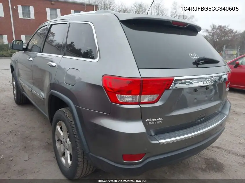 1C4RJFBG5CC340605 2012 Jeep Grand Cherokee Limited