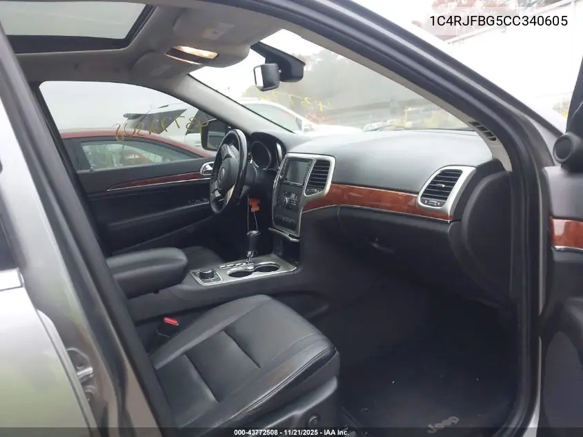 1C4RJFBG5CC340605 2012 Jeep Grand Cherokee Limited