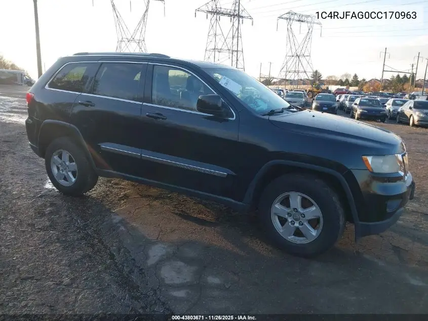 1C4RJFAG0CC170963 2012 Jeep Grand Cherokee Laredo