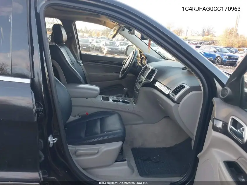 1C4RJFAG0CC170963 2012 Jeep Grand Cherokee Laredo