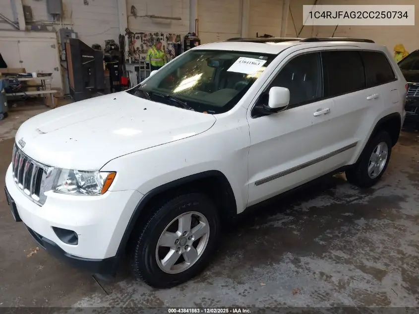 1C4RJFAG2CC250734 2012 Jeep Grand Cherokee Laredo
