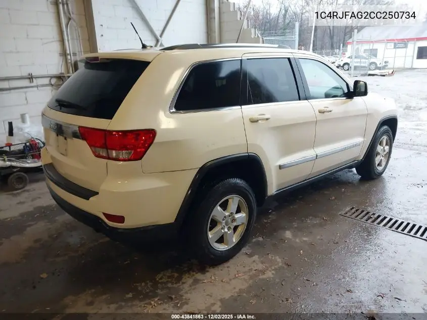 1C4RJFAG2CC250734 2012 Jeep Grand Cherokee Laredo
