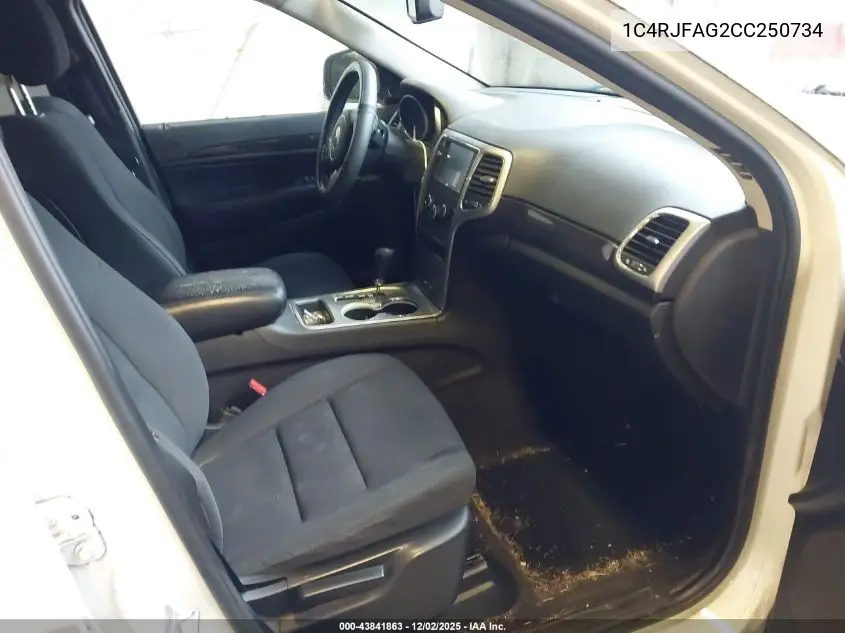 1C4RJFAG2CC250734 2012 Jeep Grand Cherokee Laredo