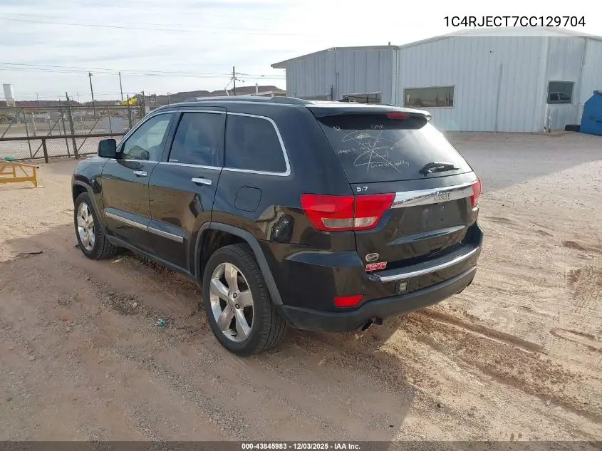 1C4RJECT7CC129704 2012 Jeep Grand Cherokee Overland