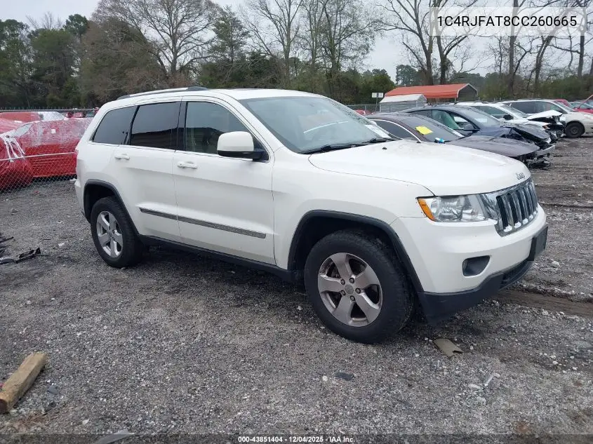1C4RJFAT8CC260665 2012 Jeep Grand Cherokee Laredo