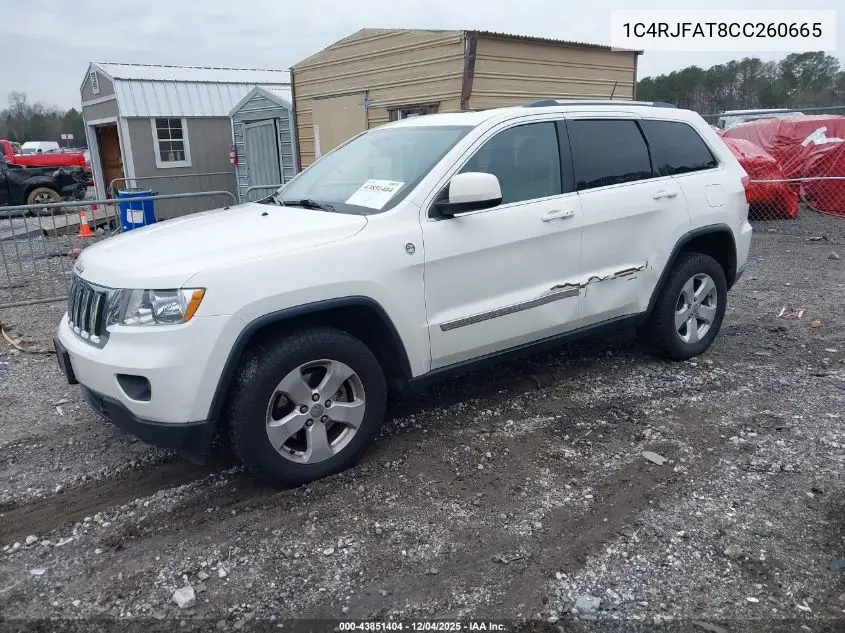 1C4RJFAT8CC260665 2012 Jeep Grand Cherokee Laredo