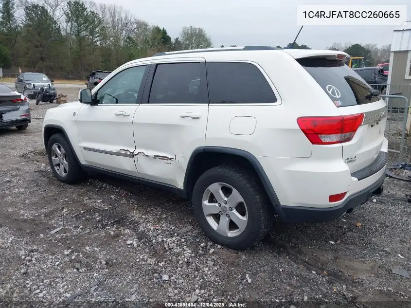 1C4RJFAT8CC260665 2012 Jeep Grand Cherokee Laredo