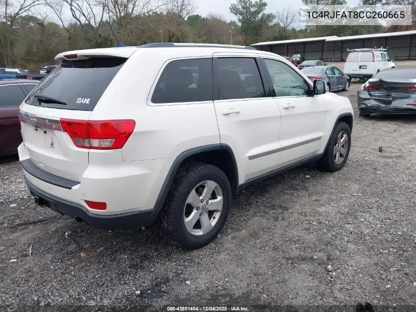 1C4RJFAT8CC260665 2012 Jeep Grand Cherokee Laredo