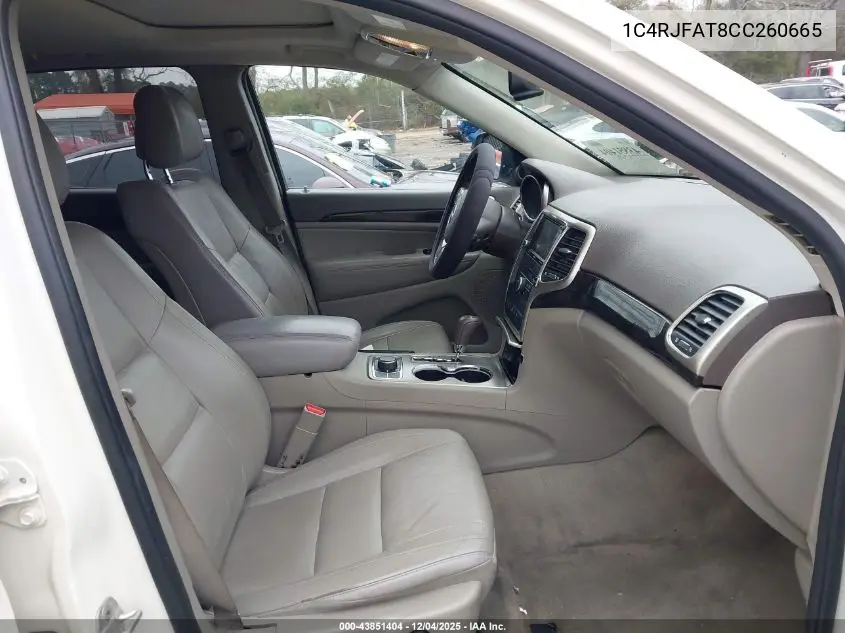 1C4RJFAT8CC260665 2012 Jeep Grand Cherokee Laredo