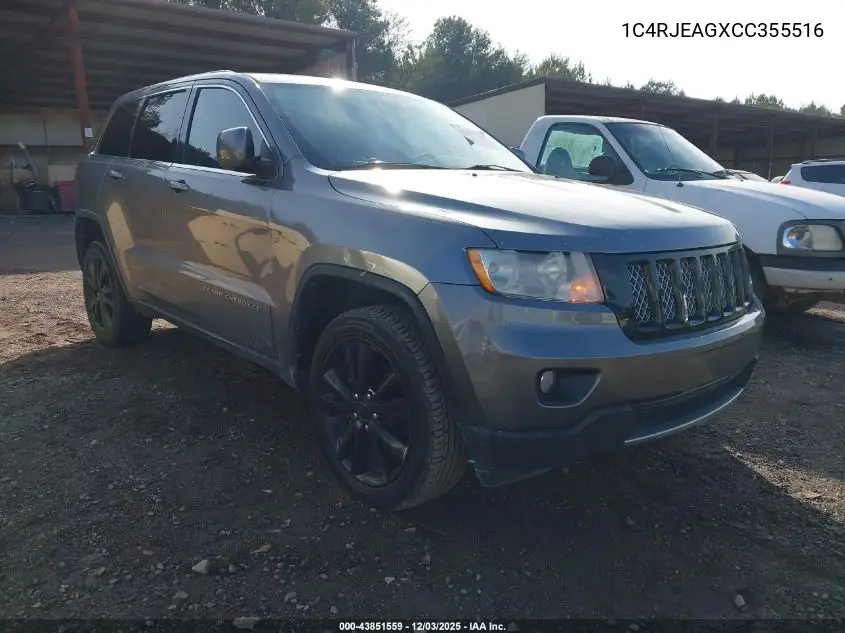 1C4RJEAGXCC355516 2012 Jeep Grand Cherokee Laredo
