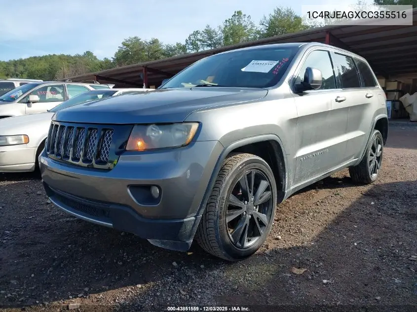1C4RJEAGXCC355516 2012 Jeep Grand Cherokee Laredo