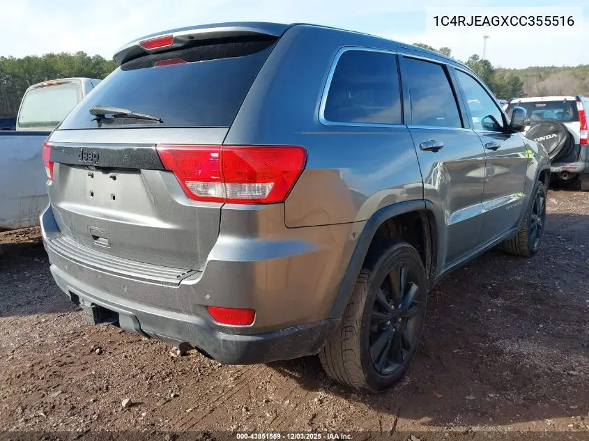 1C4RJEAGXCC355516 2012 Jeep Grand Cherokee Laredo