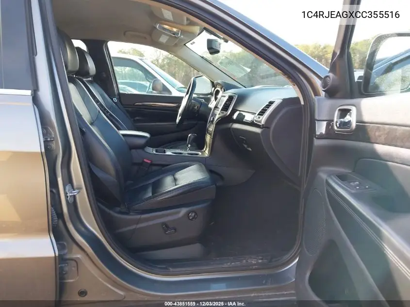 1C4RJEAGXCC355516 2012 Jeep Grand Cherokee Laredo