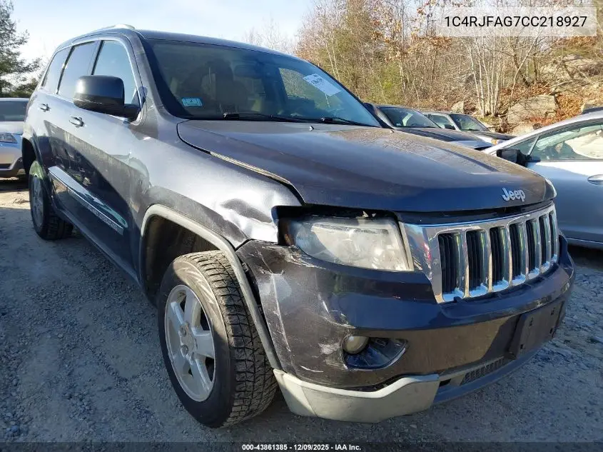 1C4RJFAG7CC218927 2012 Jeep Grand Cherokee Laredo