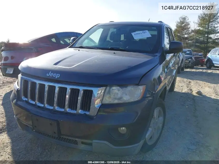 1C4RJFAG7CC218927 2012 Jeep Grand Cherokee Laredo