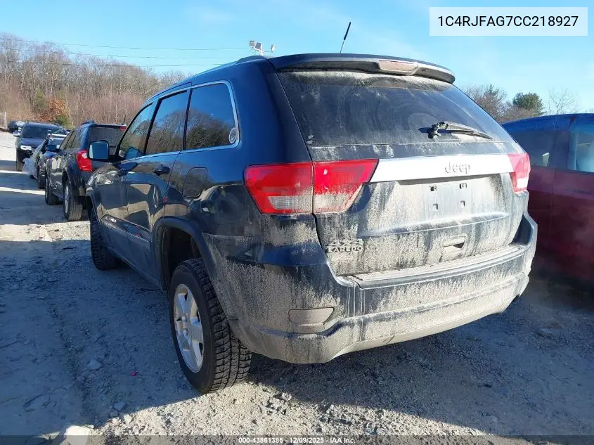 1C4RJFAG7CC218927 2012 Jeep Grand Cherokee Laredo